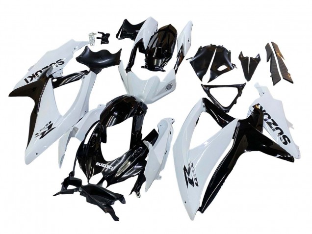 2008-2010 White Black Suzuki GSXR 600 / GSXR 750 Motorcycle Fairing Canada