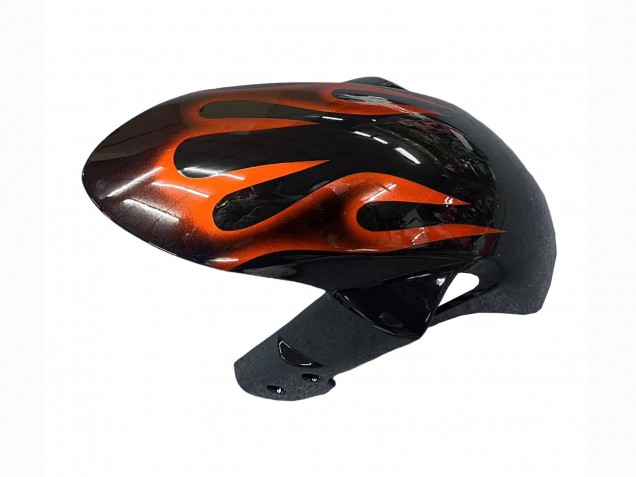 2008-2010 Glossy Black Orange Flame Suzuki GSXR 600 / GSXR 750 Motorcycle Fairings Canada
