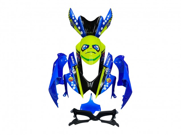 2008-2010 Blue Fluorescent Green Shark Suzuki GSXR 600 / GSXR 750 Motorcycle Fairings Canada