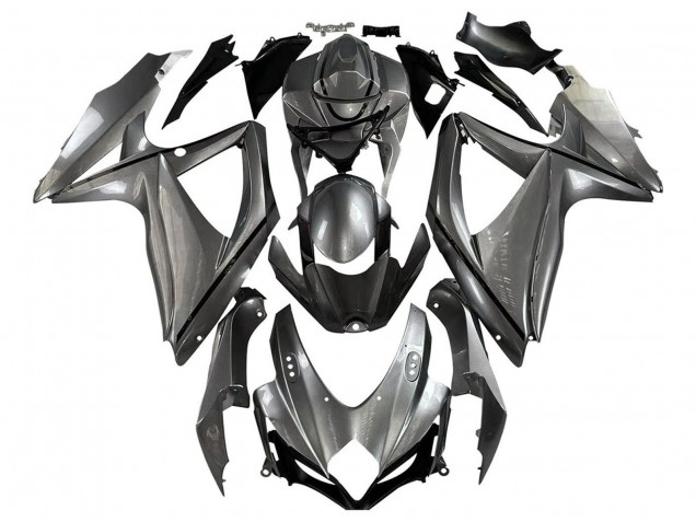 2008-2010 Matte Grey Black Suzuki GSXR 600 / GSXR 750 Motorcycle Fairings Canada