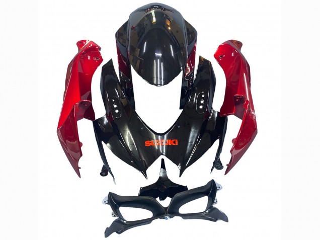 2008-2010 Red Glossy Black Suzuki GSXR 600 / GSXR 750 Motorcycle Fairing Canada