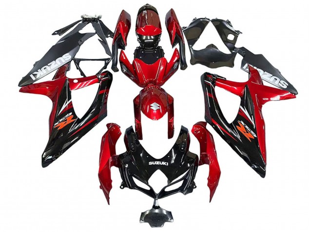 2008-2010 Red Glossy Black Suzuki GSXR 600 / GSXR 750 Motorcycle Fairings Canada