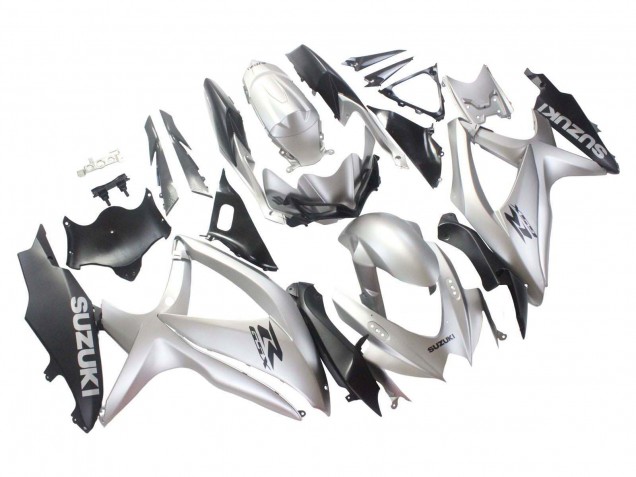 2008-2010 Silver Matte Black Suzuki GSXR 600 / GSXR 750 Motorcycle Fairings Canada