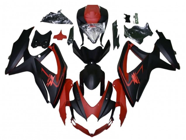 2008-2010 Maroon Red Matte Black Suzuki GSXR 600 / GSXR 750 Motorcycle Fairings Canada