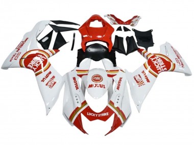 2008-2010 White Red Lucky Strike Suzuki GSXR 600 / GSXR 750 Motorcycle Fairings Canada