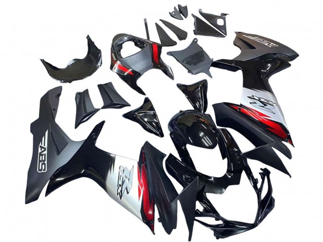 2011-2024 Glossy Black Forged Carbon Fiber Silver Red Suzuki GSXR 600 / GSXR 750 Motorcycle Fairings Canada