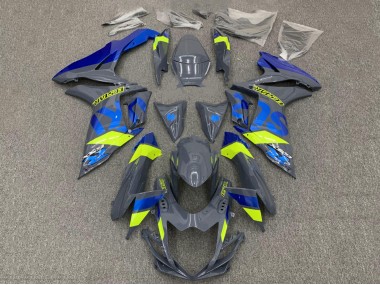 2011-2024 Dark Nardo Grey Blue Fluorescent Yellow Suzuki GSXR 600 / GSXR 750 Motorcycle Fairings Canada