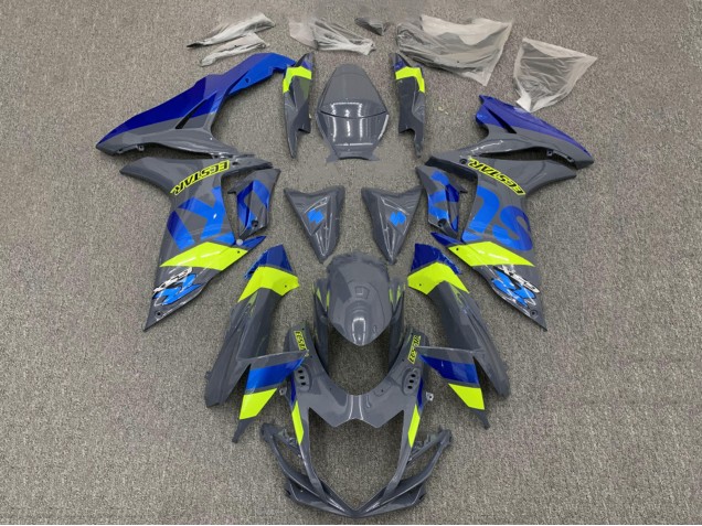 2011-2024 Dark Nardo Grey Blue Fluorescent Yellow Suzuki GSXR 600 / GSXR 750 Motorcycle Fairings Canada
