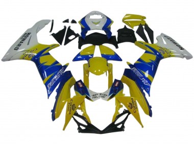 2011-2024 White Yellow Blue Alstare Corona Extra Suzuki GSXR 600 / GSXR 750 Motorcycle Fairings Canada