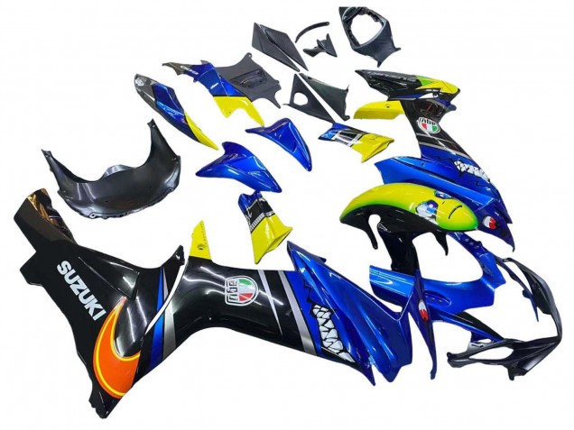 2011-2024 Blue Yellow Suzuki GSXR 600 / GSXR 750 Motorcycle Fairings Canada
