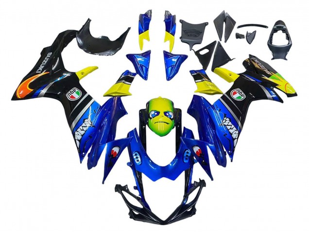 2011-2024 Blue Yellow Suzuki GSXR 600 / GSXR 750 Motorcycle Fairings Canada