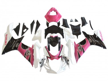 2011-2024 White Pink Black Corona Suzuki GSXR 600 / GSXR 750 Motorcycle Fairings Canada