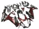 2011-2024 Glossy Black Red Flame Suzuki GSXR 600 / GSXR 750 Motorcycle Fairings Canada