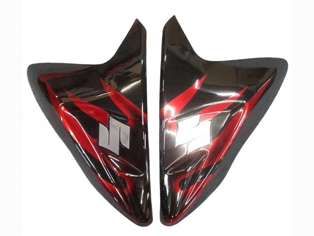 2011-2024 Glossy Black Red Flame Suzuki GSXR 600 / GSXR 750 Motorcycle Fairings Canada