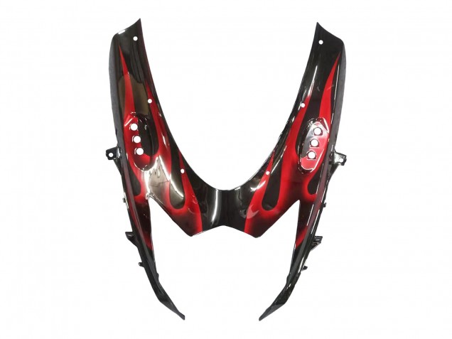 2011-2024 Glossy Black Red Flame Suzuki GSXR 600 / GSXR 750 Motorcycle Fairings Canada