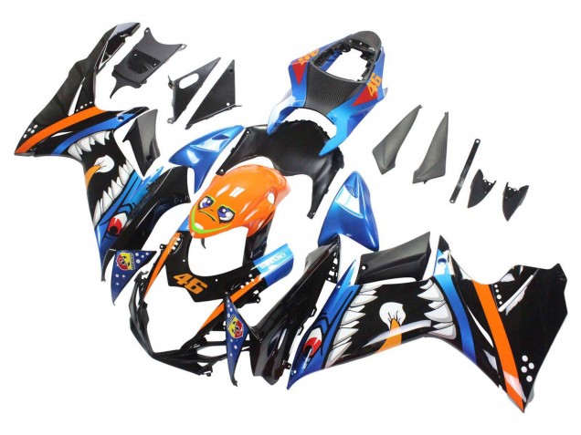 2011-2024 Light Blue Orange Black White Shark 46 Suzuki GSXR 600 / GSXR 750 Motorcycle Fairings Canada