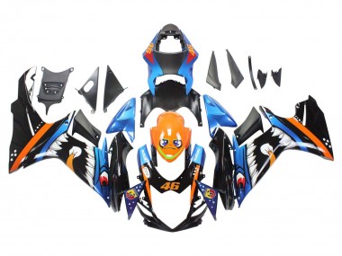 2011-2024 Light Blue Orange Black White Shark 46 Suzuki GSXR 600 / GSXR 750 Motorcycle Fairings Canada