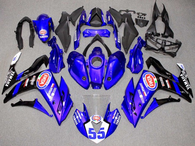 2015-2018 Blue White Black ENEOS 55 Yamaha YZF R3/R25 Motorcycle Fairings Canada