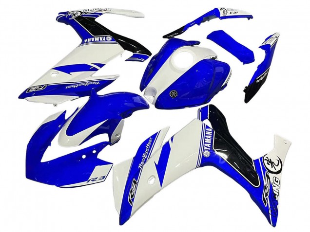 2015-2018 White Blue Black Racing Yamaha YZF R3/R25 Motorcycle Fairings Canada
