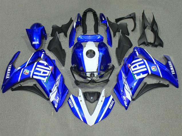 2015-2018 Blue White Fiat Yamaha YZF R3/R25 Motorcycle Fairings Canada