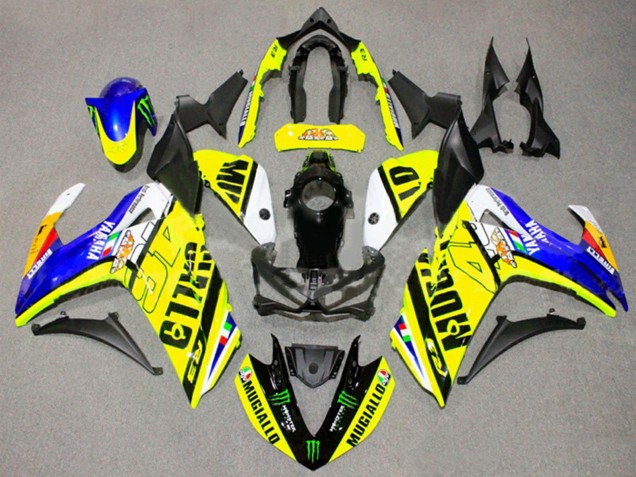 2015-2018 Yellow Blue Black Monster Yamaha YZF R3/R25 Motorcycle Fairings Canada