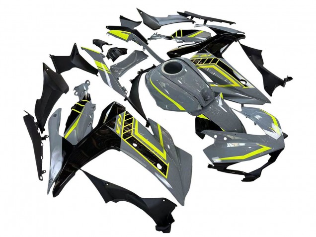 2015-2018 Nardo Grey Neon Yellow Black Yamaha YZF R3/R25 Motorcycle Fairings Canada