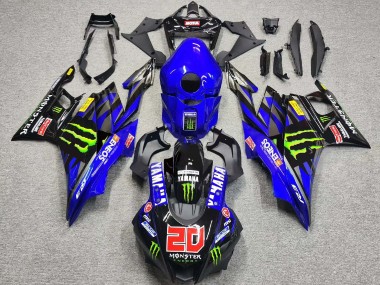 2019-2021 Blue Glossy Black Green ENEOS Monster 20 Yamaha YZF R3/R25 Motorcycle Fairings Canada