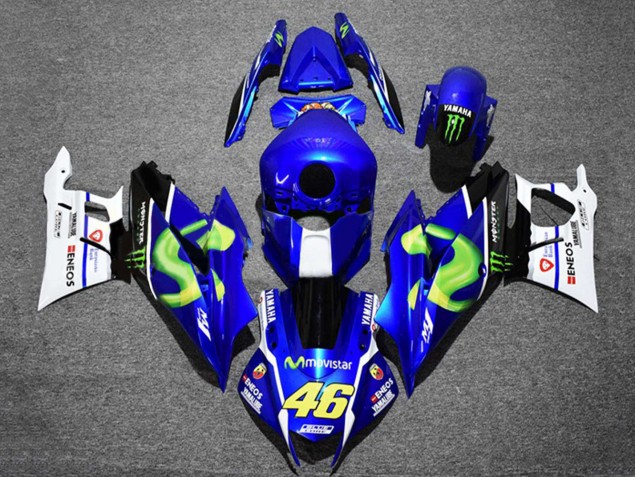 2019-2021 Blue White Green Black Monster MoviStar ENEOS 46 Yamaha YZF R3/R25 Motorcycle Fairings Canada