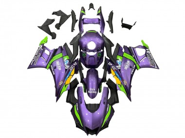 2019-2021 Purple Green White EVA Racing Yamaha YZF R3/R25 Motorcycle Fairings Canada