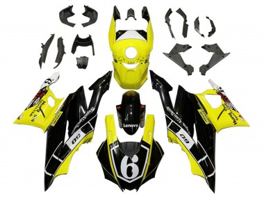2019-2021 Yellow White Glossy Black Lenovo 6 Yamaha YZF R3/R25 Motorcycle Fairings Canada