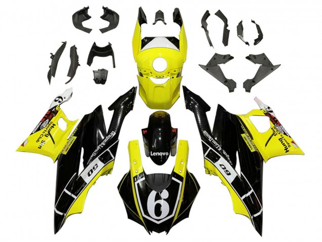 2019-2021 Yellow White Glossy Black Lenovo 6 Yamaha YZF R3/R25 Motorcycle Fairings Canada