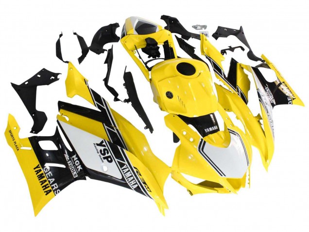 2019-2021 Yellow White Black Stripe Yamaha YZF R3/R25 Motorcycle Fairings Canada