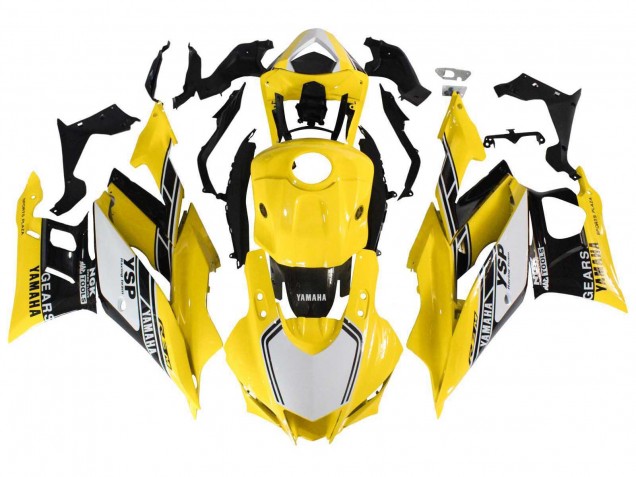 2019-2021 Yellow White Black Stripe Yamaha YZF R3/R25 Motorcycle Fairings Canada