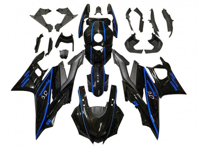 2022-2024 Glossy Black Blue Yamaha YZF R3/R25 Motorcycle Fairings Canada