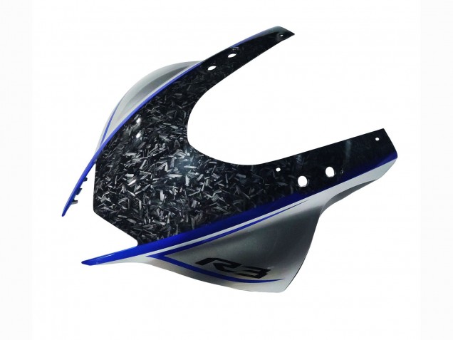 2022-2024 Marble Black Silver Blue Forged Carbon Fiber Style Yamaha YZF R3/R25 Motorcycle Fairings Canada