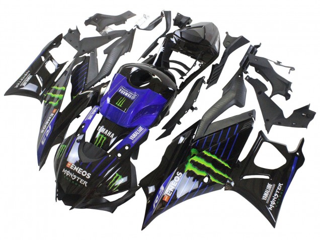 2022-2024 Blue Green Black Monster Yamalube ENEOS Yamaha YZF R3/R25 Motorcycle Fairings Canada
