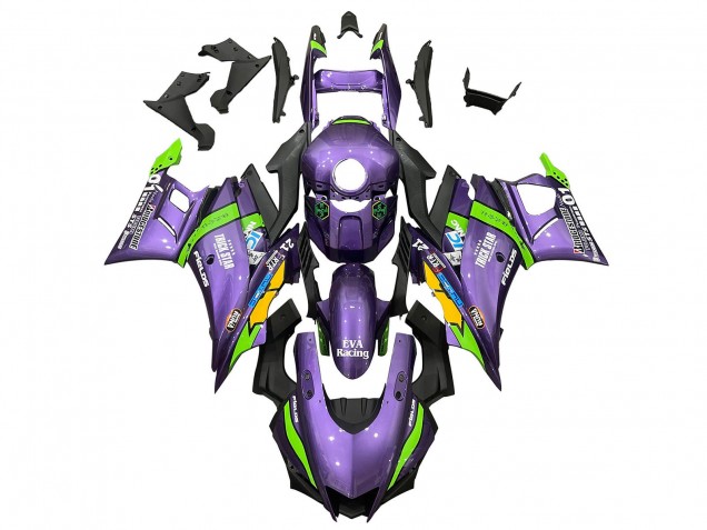 2022-2024 Purple Green Yellow Trick Star EVA Racing 21 Yamaha YZF R3/R25 Motorcycle Fairings Canada