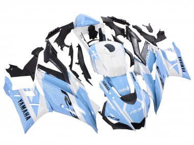 2022-2024 White Light Blue Yamaha YZF R3/R25 Motorcycle Fairings Canada