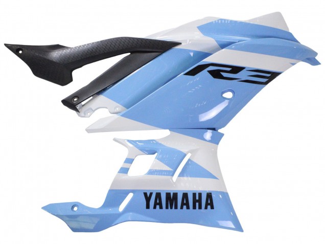 2022-2024 White Light Blue Yamaha YZF R3/R25 Motorcycle Fairings Canada