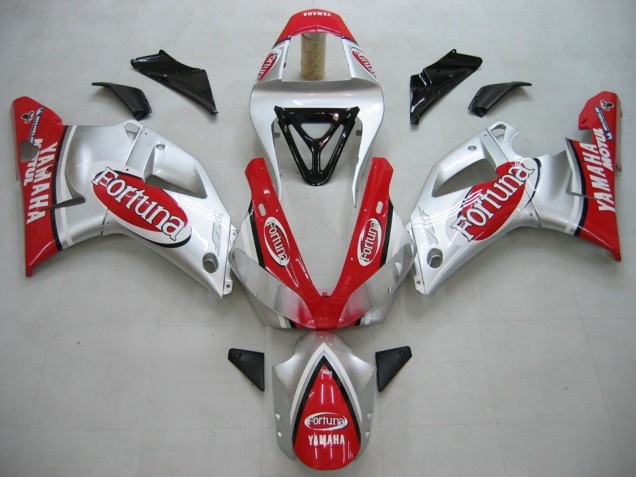 2000-2001 Silver Red Fortuna Motul Yamaha YZF 1000 R1 Motorcycle Fairings Canada