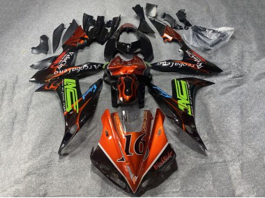 2002-2003 Orange Black Neon Green with Flame 16 Yamaha YZF 1000 R1 Motorcycle Fairings Canada