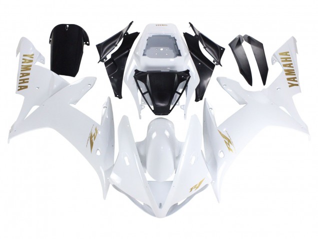 2002-2003 White Gold Decals Yamaha YZF 1000 R1 Motorcycle Fairings Canada