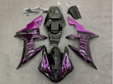2002-2003 Glossy Black Purple Flame Yamaha YZF 1000 R1 Motorcycle Fairings Canada