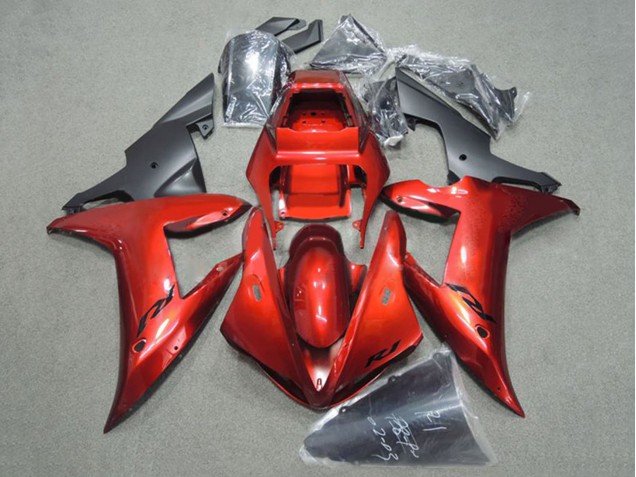 2002-2003 Red Matte Black Yamaha YZF 1000 R1 Motorcycle Fairing Canada