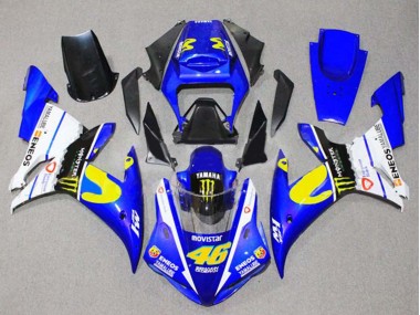 2002-2003 Blue White Black Yellow Monster 46 Yamaha YZF 1000 R1 Motorcycle Fairings Canada