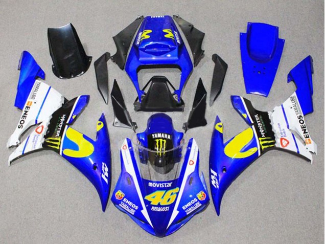 2002-2003 Blue White Black Yellow Monster 46 Yamaha YZF 1000 R1 Motorcycle Fairings Canada