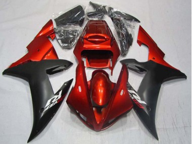 2002-2003 Red Matte Black Yamaha YZF 1000 R1 Motorcycle Fairings Canada