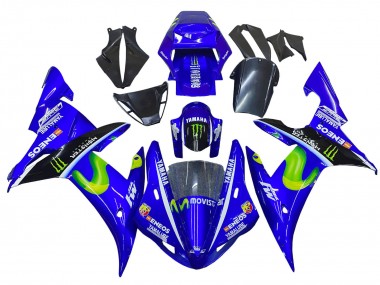 2002-2003 Blue Black Green MoviStar ENEOS Monster Yamaha YZF 1000 R1 Motorcycle Fairings Canada