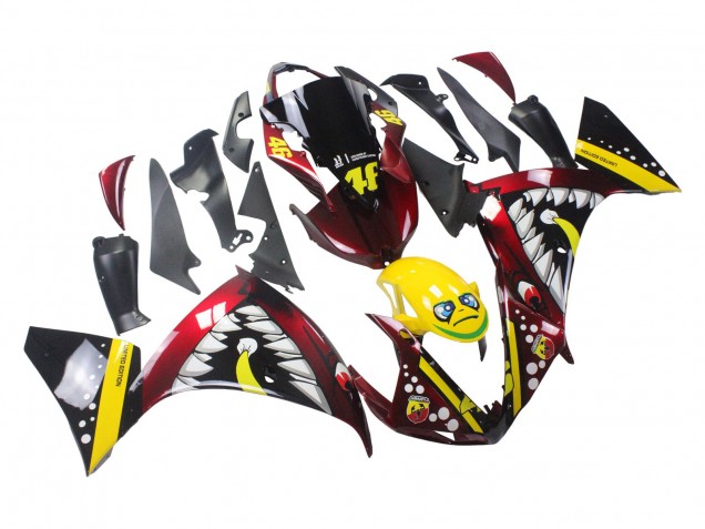 2009-2011 Red Yellow Black Shark 46 Yamaha YZF 1000 R1 Motorcycle Fairings Canada