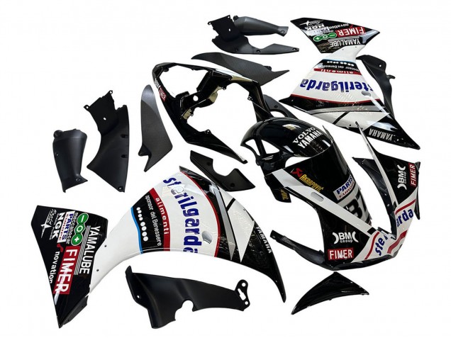 2009-2011 Glossy Black White Red Volvo Fimer Yamalube 87 Yamaha YZF 1000 R1 Motorcycle Fairings Canada
